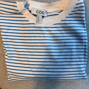 Cos clean cut blue stripped  Tshirt  size L